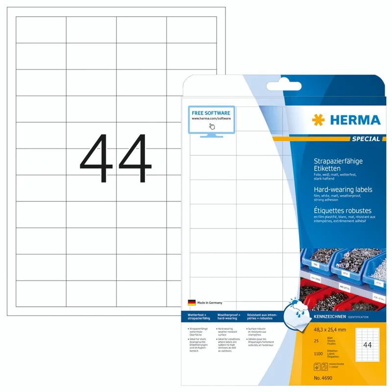 Herma Ανθεκτικές Ετικέτες 4690 - 1100 τμχ