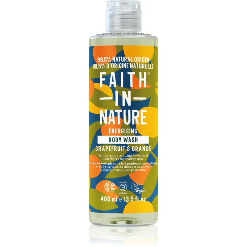 Faith In Nature Grapefruit & Πορτοκαλί ενεργοποιητικό τζελ ντους 400 ml