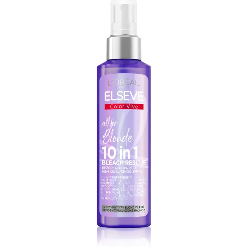 L’Oréal Paris Elseve Color-Vive Purple σπρέι χωρίς ξέβγαλμα για όλους τους τύπους ξανθών μαλλιών 150 ml