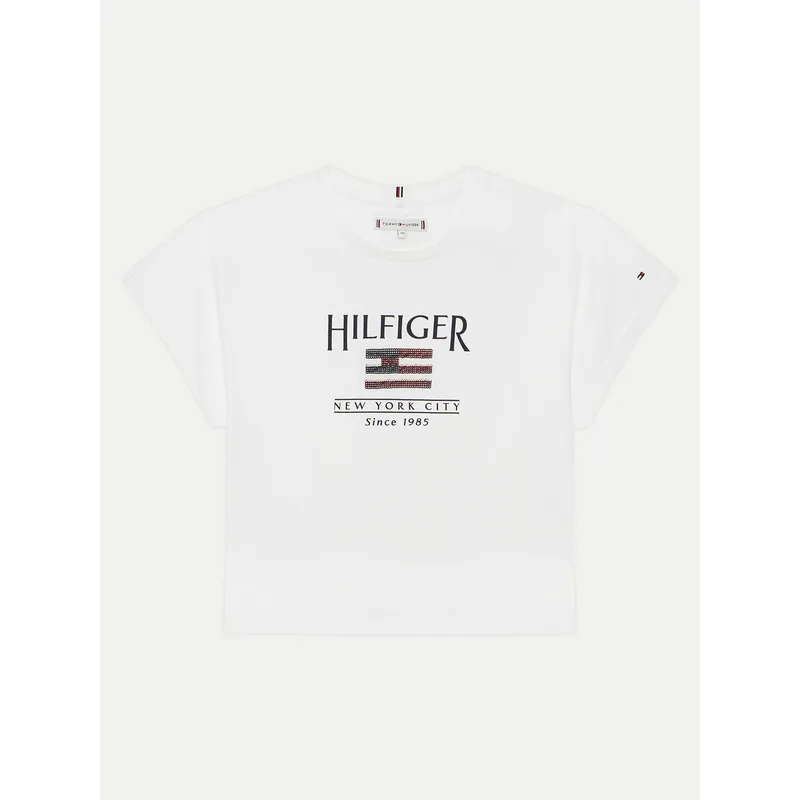 Tommy Hilfiger T-Shirt KG0KG08525 D Λευκό Regular Fit