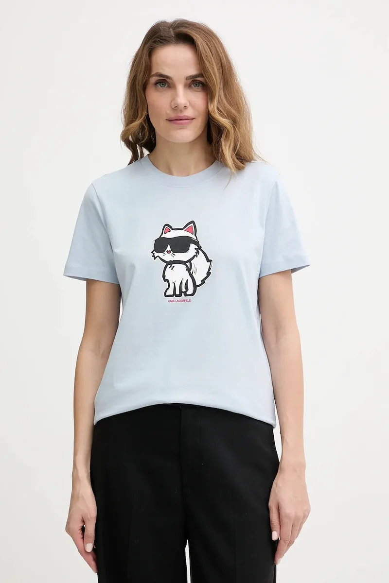 Βαμβακερό μπλουζάκι Karl Lagerfeld
