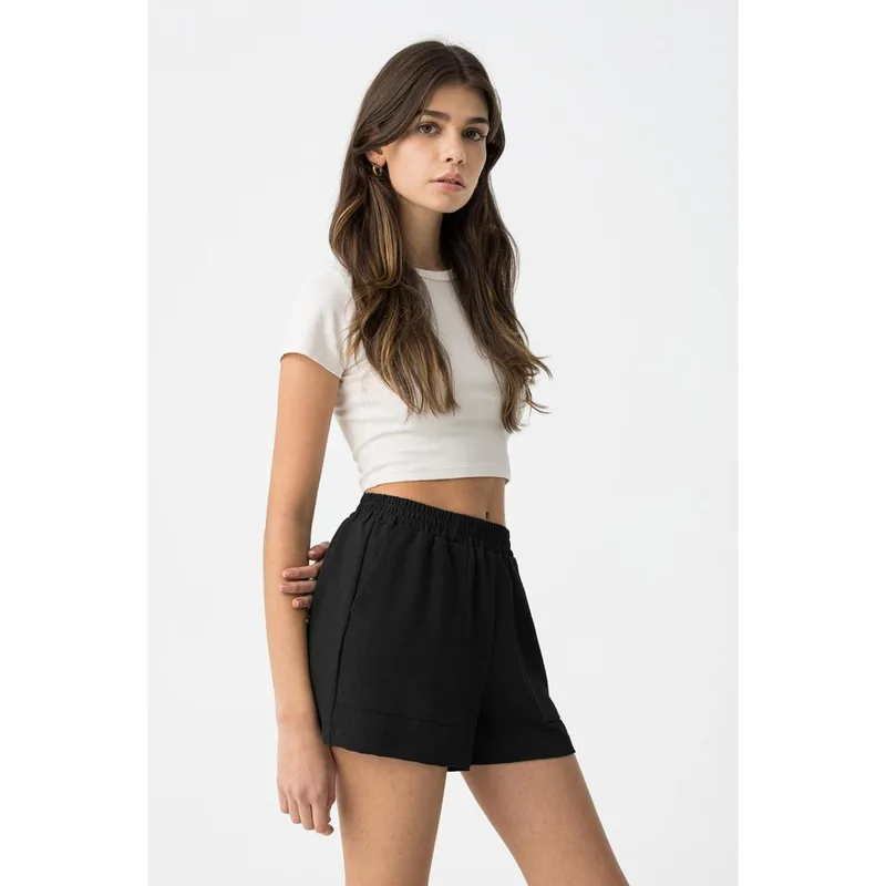 Σορτς υφασμάτινο κορίτσι Tiffosi-10059956-000-Black