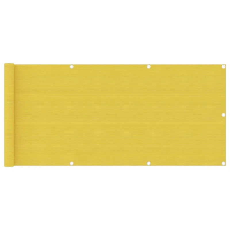 vidaXL Διαχωριστικό Βεράντας Κίτρινο 75 x 400 εκ. από HDPE