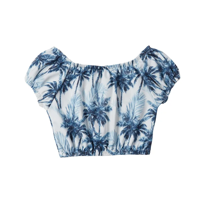 GIRL'S CROP TOP PALMS