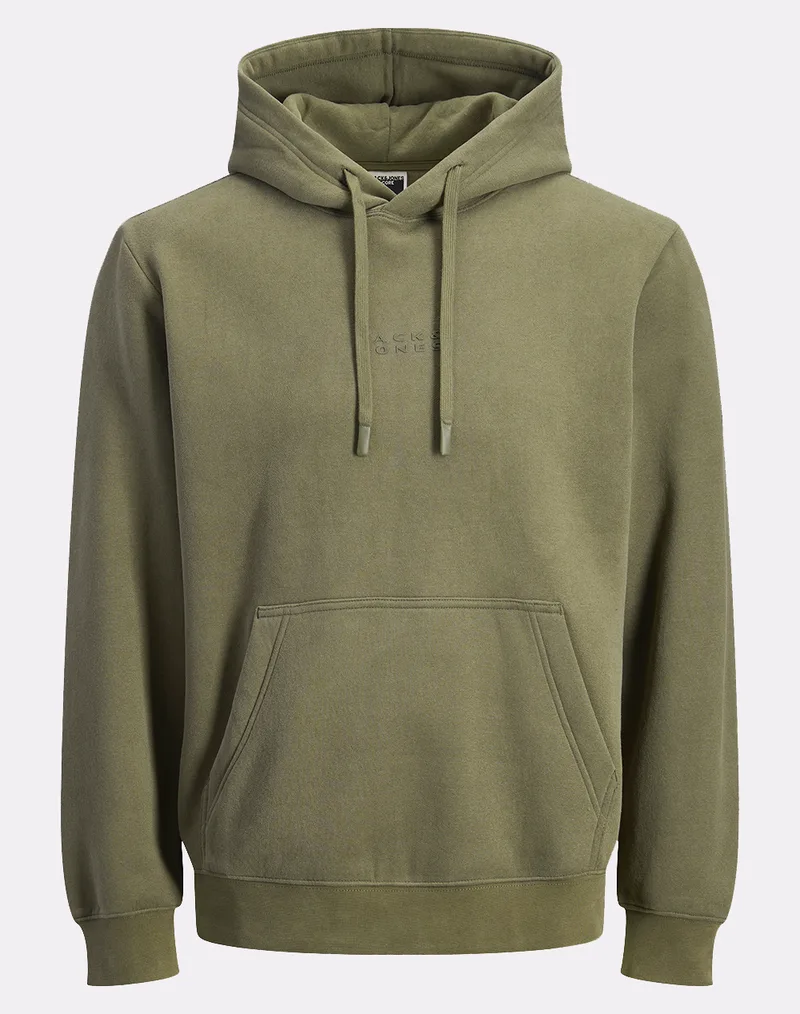 JACK&JONES JCOPOINT SWEAT BADGE HOOD BF 12285665-Grape LeafJJ Khaki