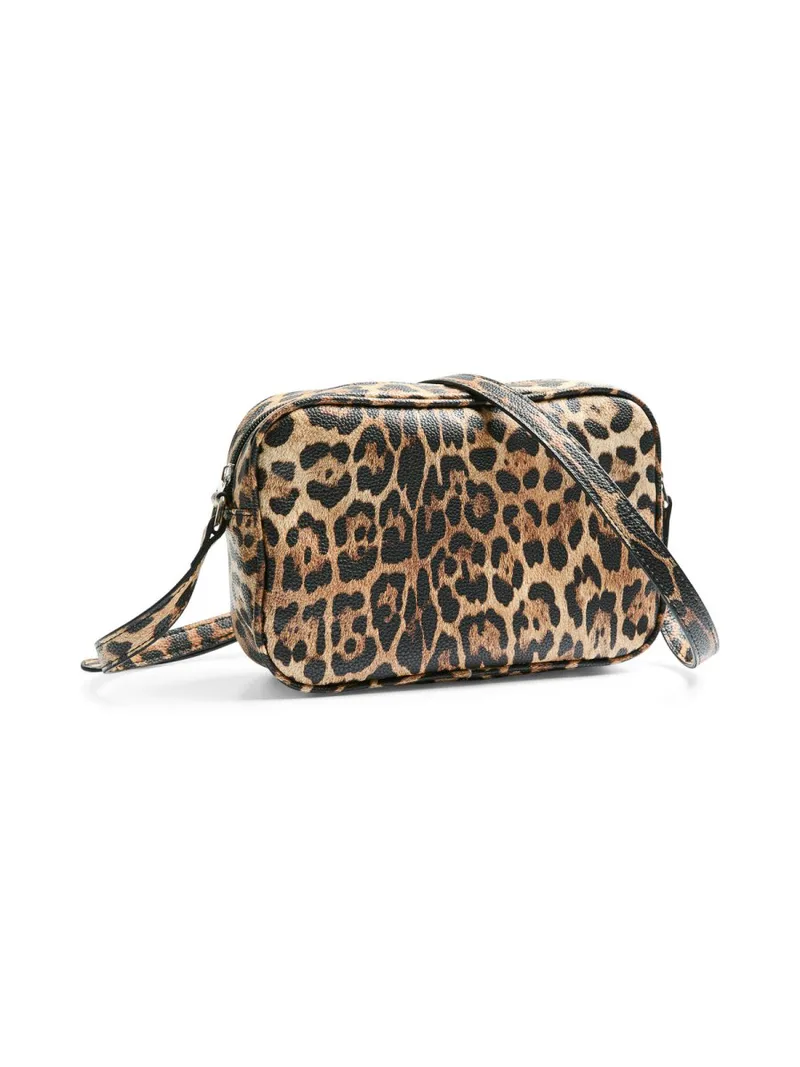 PIECES Τσάντα χιαστί με σχέδιο - 17158749 - Leopard