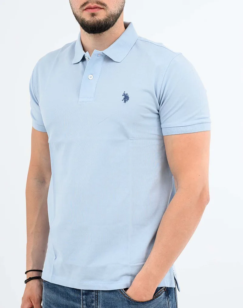 US POLO ASSN KING 000147 EHPD PACK OF 400 USPA BASIC POLO SS ΜΠΛΟΥΖΑ ΑΝΔΡΙΚΟ US43197036P400-103 LightBlue