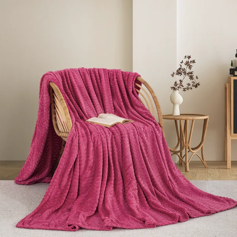 Κουβέρτα Fleece Υπέρδιπλη (220x240) AdamHome 550 Fucshia