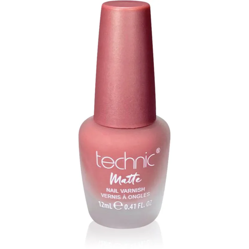 Technic Cosmetics Matte Nail Varnish βερνίκι νυχιών μακράς διαρκείας με ματ αποτελέσματα απόχρωση Starkers 12 ml