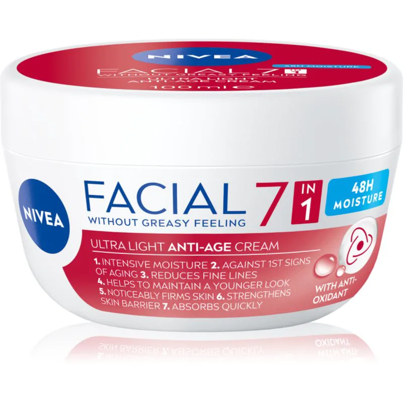 NIVEA Facial Anti-Age κρέμα προσώπου ενάντια στα πρώτα σημάδια γήρανσης 7 σε 1 100 ml