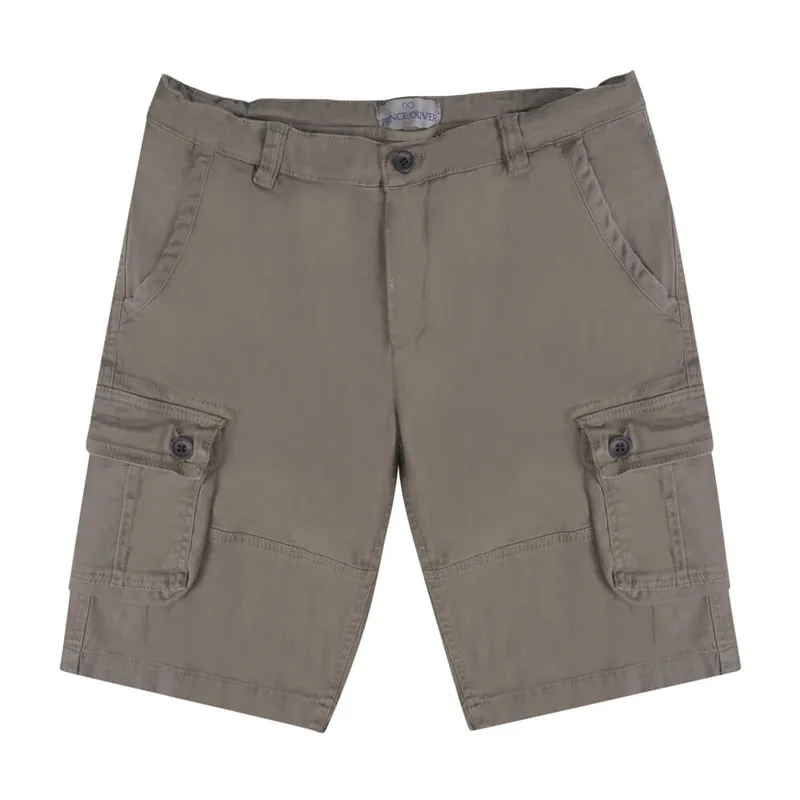 Prince Oliver Βερμούδα Cargo Χακί (Modern Fit)