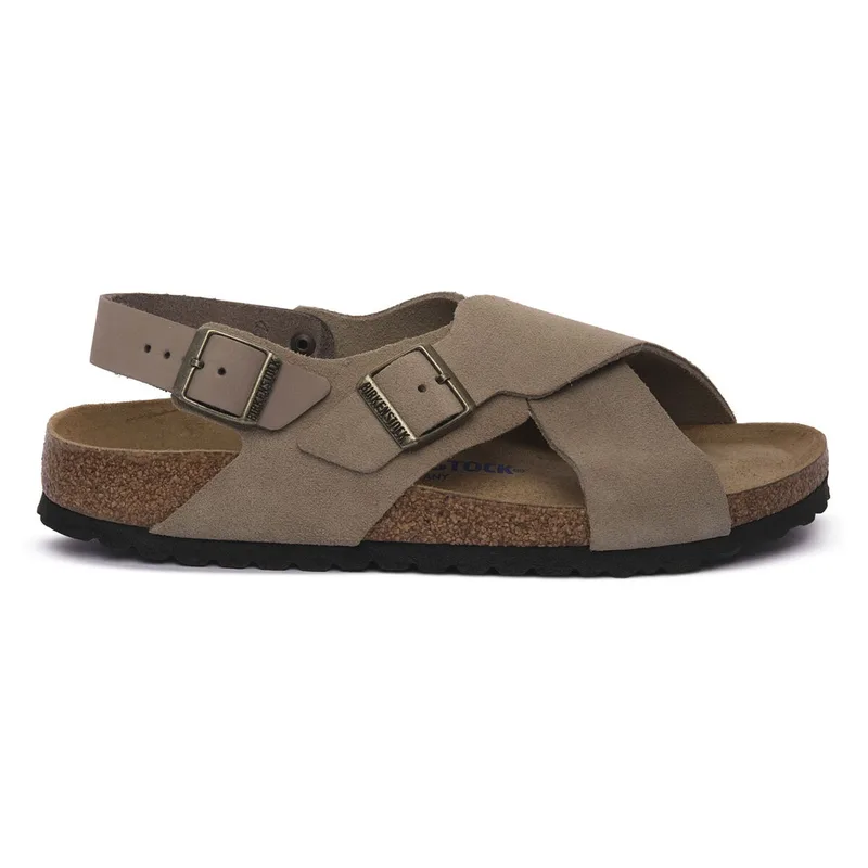 Σανδάλια χωρίς τακούνι BIRKENSTOCK TULUM TAUPE CALZ S