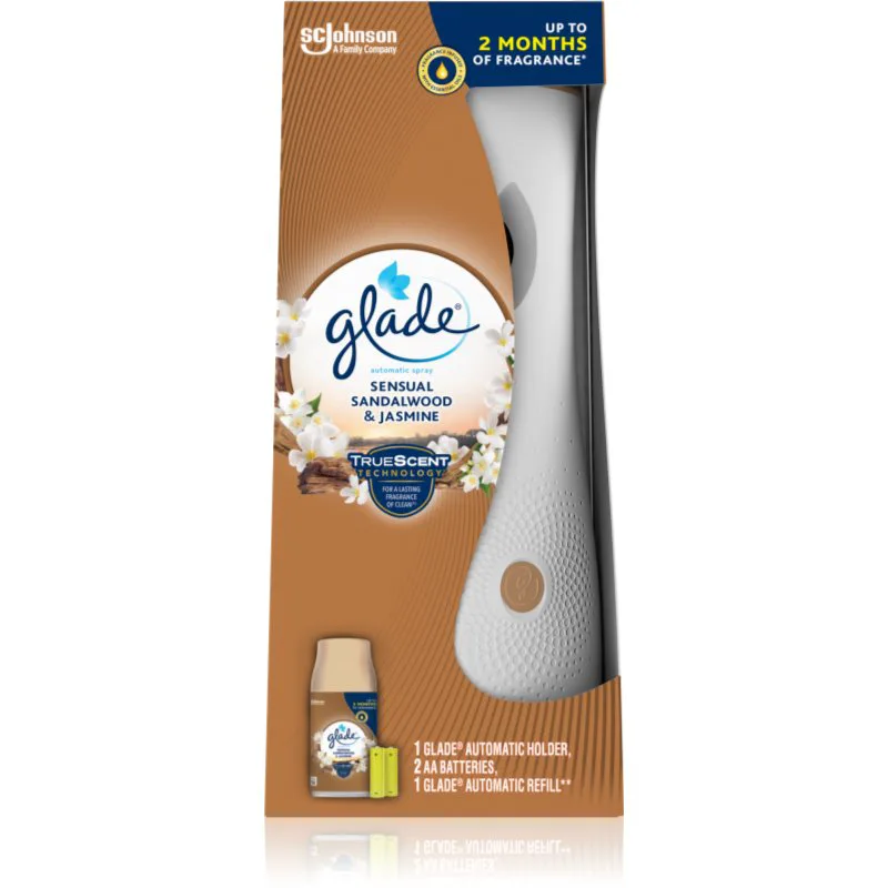 GLADE Automatic Spray Sandalwood & Jasmine αυτόματο αποσμητικό χώρου με ανταλλακτικό Sandalwood & Jasmine 269 ml