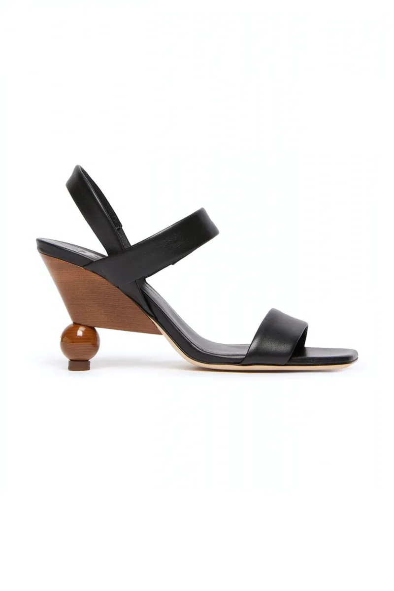 MAX MARA WEEKEND ΠΑΠΟΥΤΣΙΑ ΠΕΔΙΛΑ ΔΕΡΜΑ WKAAFFETTO ΜΑΥΡΟ