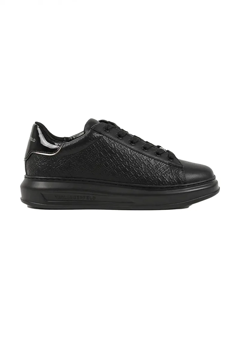 KARL LAGERFELD ΠΑΠΟΥΤΣΙΑ SNEAKERS KAPRI EMBOSS REPEAT ΜΑΥΡΟ