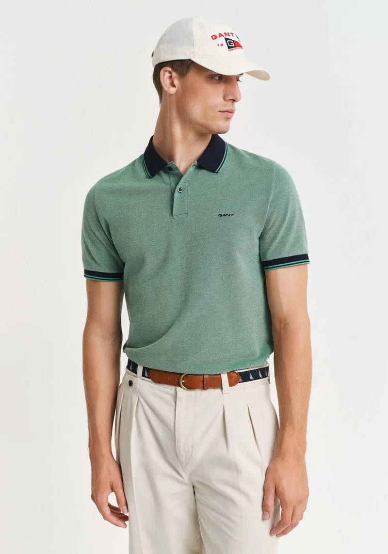 GANT Piqué Polo Μπλούζα της σειράς Oxford Pique - 2057029 322 Deep Green