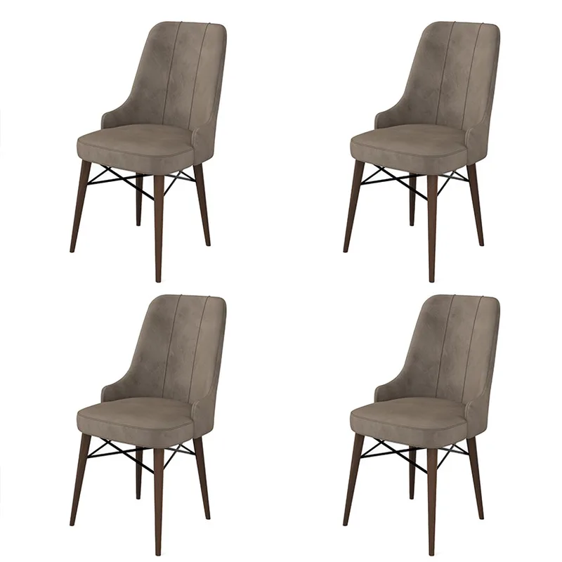 Σετ Καρέκλας (4 Τεμάχια) Pare - Cappuccino, Brown 240Chr1533 (46x94x46)