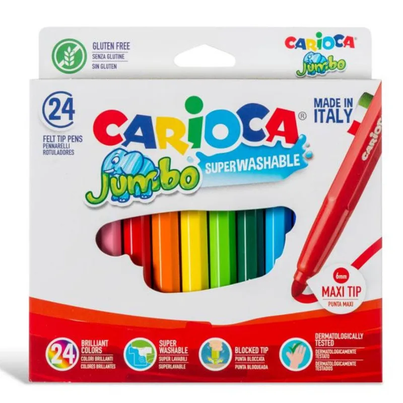 Μαρκαδόροι Ζωγραφικής Jumbo Carioca Χονδροί Σετ 24 Τεμ 40570