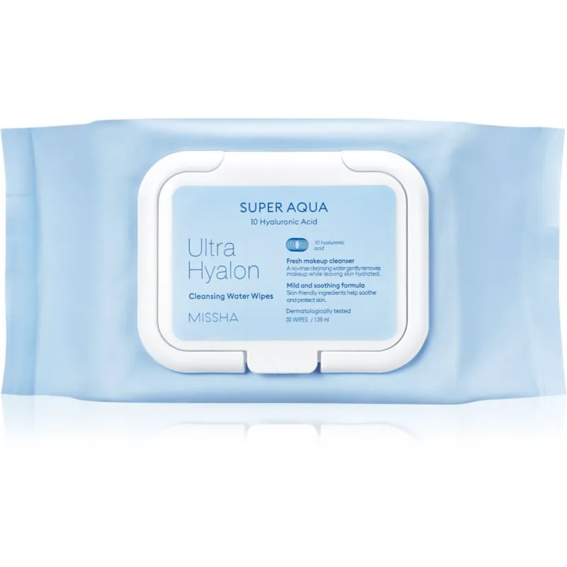 Missha Ultra Hyalon Μαντηλάκια καθαρισμού με υαλουρονικό οξύ 30 τμχ