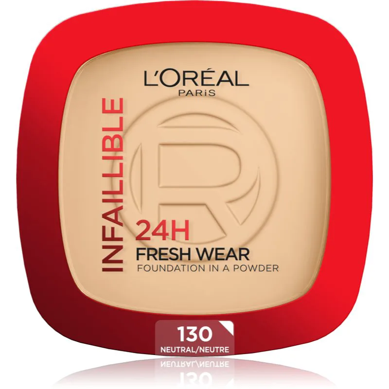 L’Oréal Paris Infaillible Fresh Wear 24h foundation & πούδρα σε μορφή compact απόχρωση 130 Neutral 9 γρ
