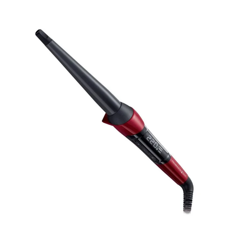 Ψαλίδι μαλλιών Remington CI96W1 Silk Curling Wand, LCD, 220C, Κεραμική επίστρωση, Αυτόματη Απενεργοποίηση, Κόκκινο/Μαύρο
