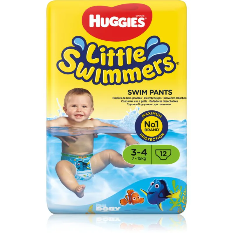 Huggies Little Swimmers 3-4 πάνα - μαγιό μιας χρήσης 7-15 kg 12 τμχ