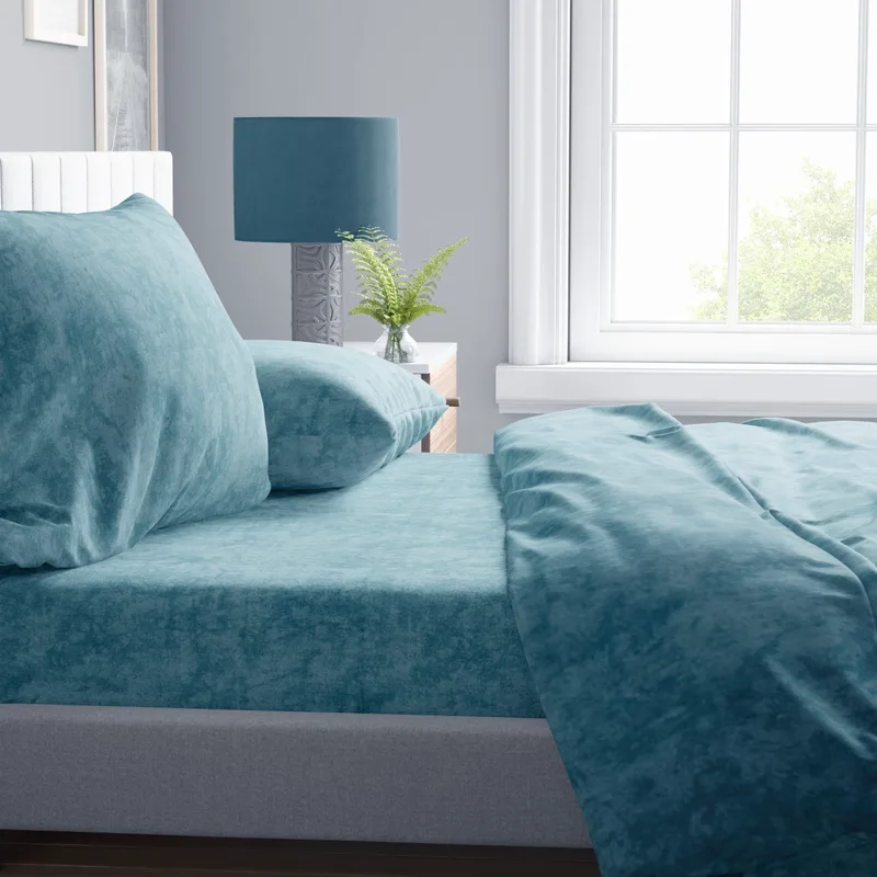 Σετ Σεντόνια Μονά 3 Τεμαχίων Dimcol Shadow 20 Turquoise 160x240