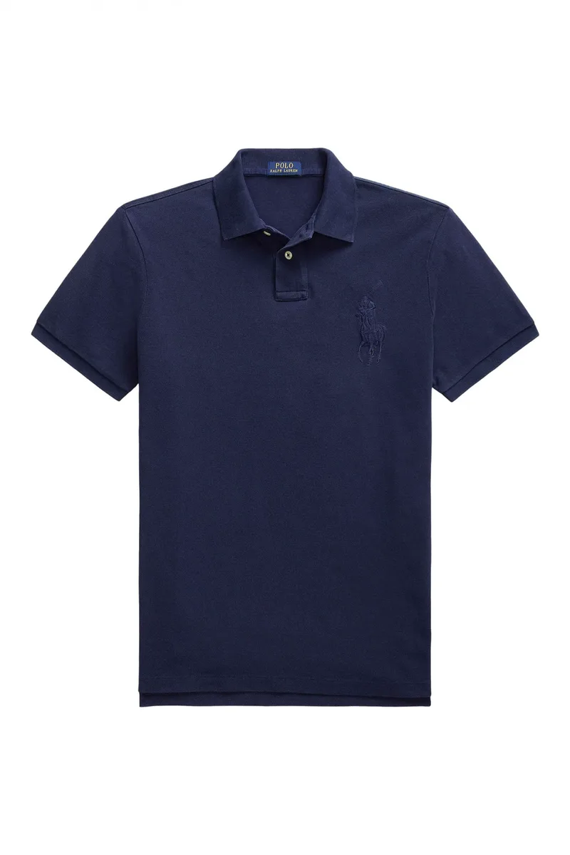 RALPH LAUREN POLO CUSTOM SLIM FIT BIG LOGO ΜΠΛΕ