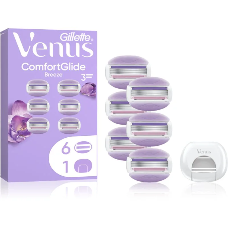 Gillette Venus ComfortGlide Breeze ανταλλακτικές λεπίδες + προστατευτικό κάλυμμα 6 τμχ