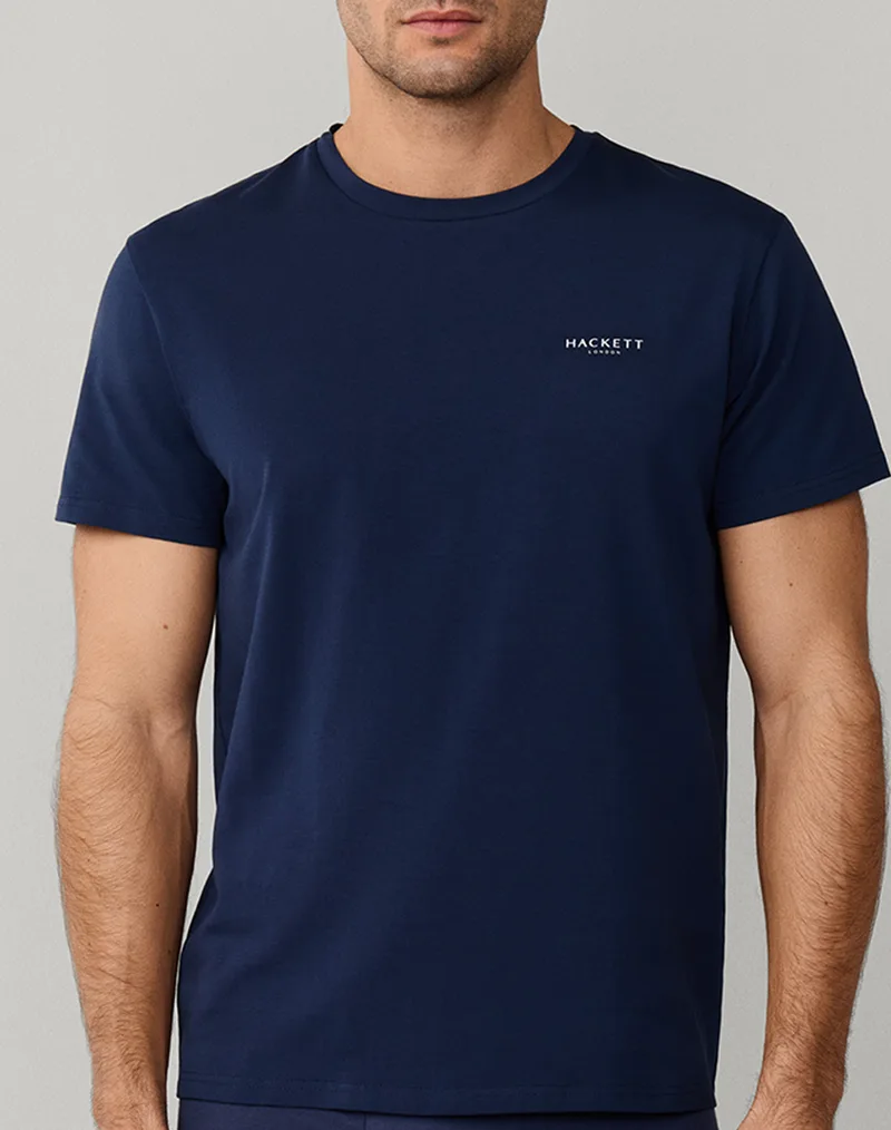HACKETT LOUNGEWEAR LOGO TSHIRT ΜΠΛΟΥΖΑ ΑΝΔΡΙΚΟ HMU200038-591 DarkBlue