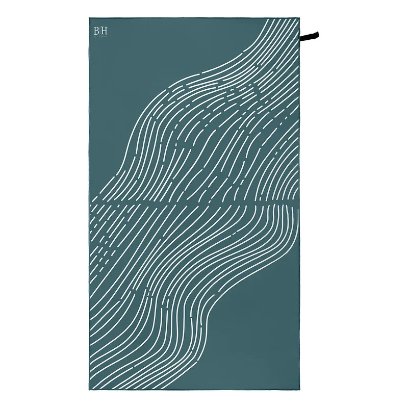 Beauty Home Πετσέτα θαλάσσης διπλής όψης Microfiber 200gsm Art 2295 90x160 Πετρόλ