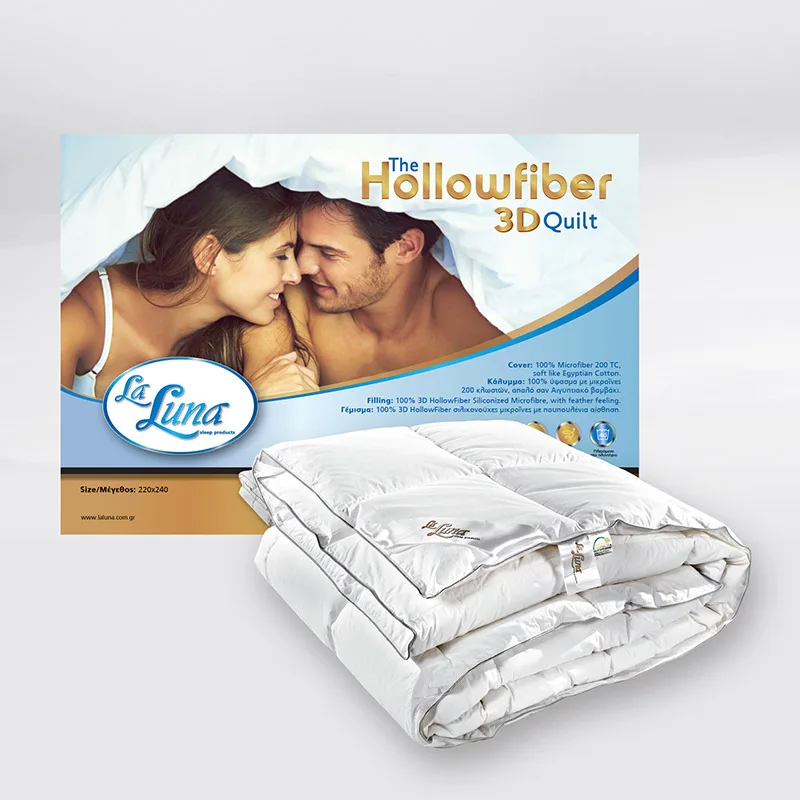Πάπλωμα Λευκό Μονό 160X220 La Luna The 3D Hollowfiber Duvet Λευκό (160x220)