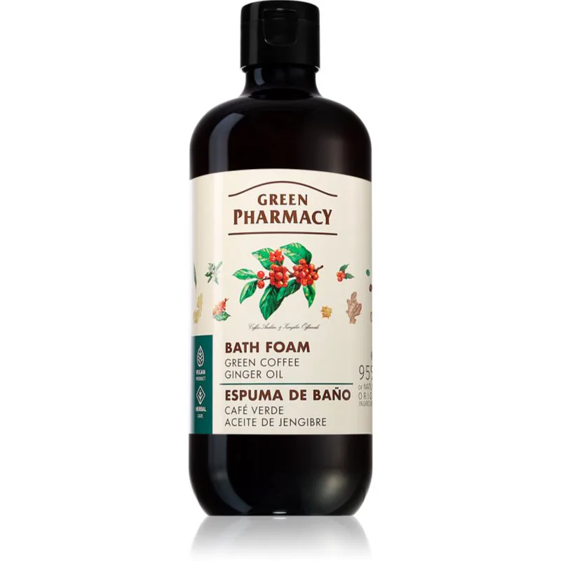 Green Pharmacy Green coffee & Ginger Oil Bath Foam αφρόλουτρο μπάνιου 500 ml