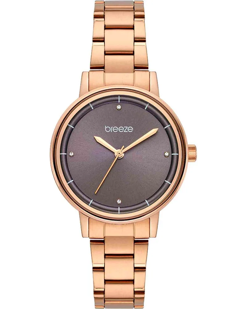 BREEZE Mystique Crystals - 212381.6, Rose Χρυσό case with Stainless Steel Bracelet