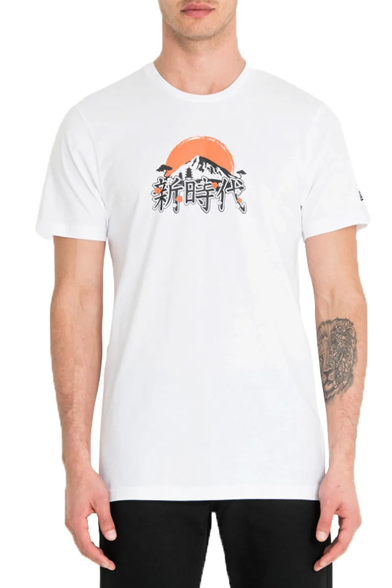 Μπλούζα Κοντομάνικη New Era Far East Graphic 12123950-WHI Ανδρικό