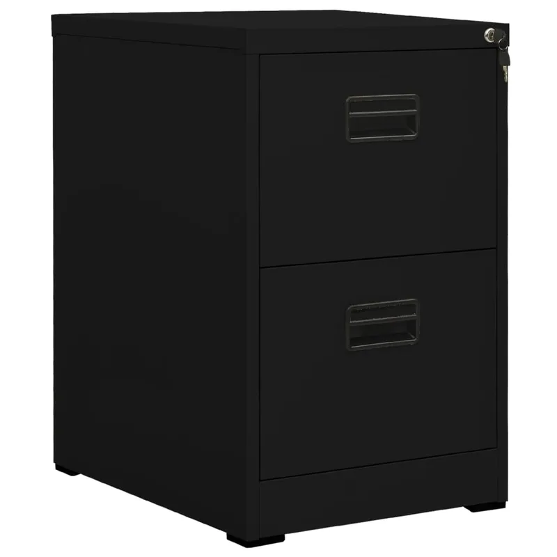 vidaXL Αρχειοθήκη Μαύρη 46 x 62 x 72,5 εκ. από Ατσάλι