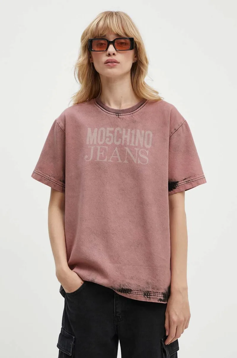 Τζιν μπλουζάκι Moschino Jeans