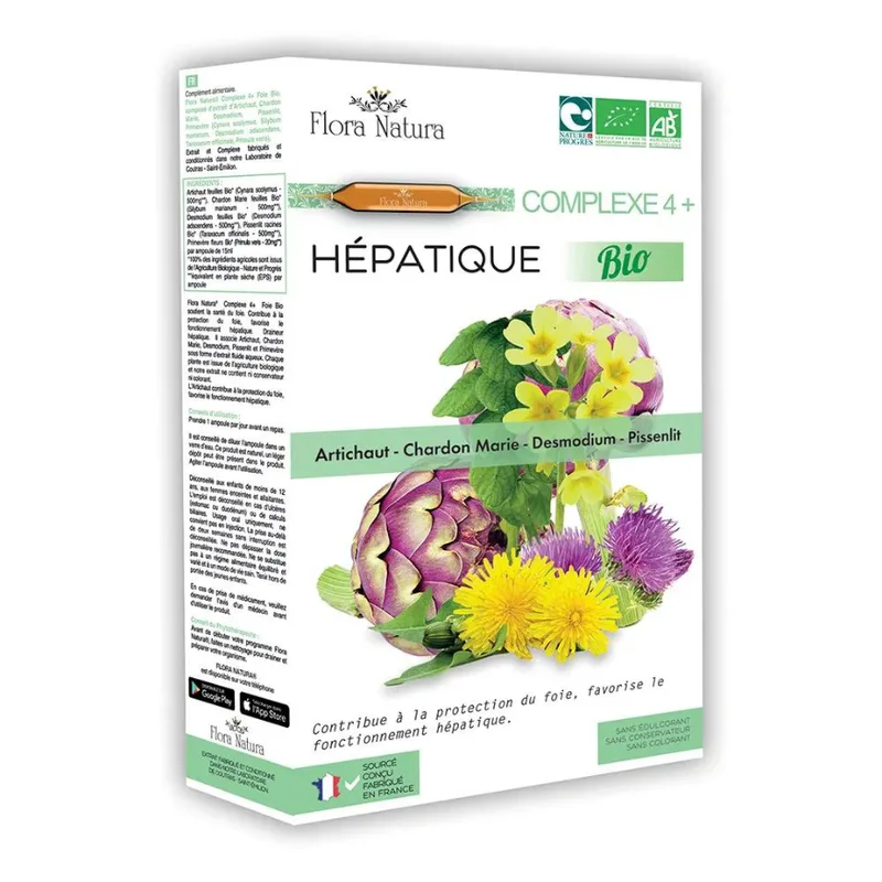 Flora Natura Hepatica Bio Complex 4+ Artichoke 20 vials