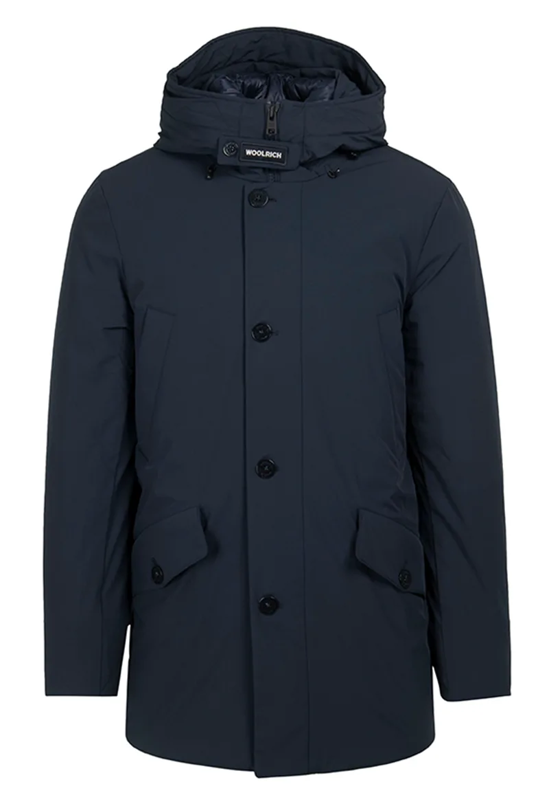 ΑΝΔΡΙΚΟ ΜΠΟΥΦΑΝ STRETCH ARCTIC PARKA WOOLRICH ΚΑΝΟΝΙΚΗ ΓΡΑΜΜΗ ΜΠΛΕ