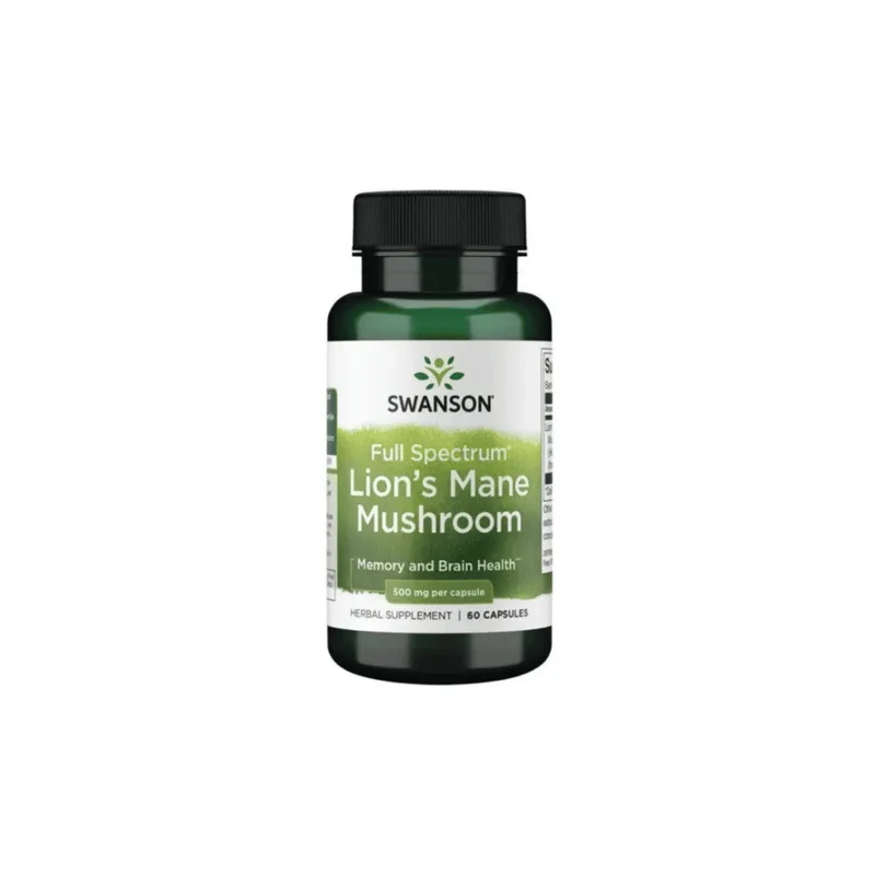 Swanson Full Spectrum Lion's Mane Mushroom 500mg -60caps