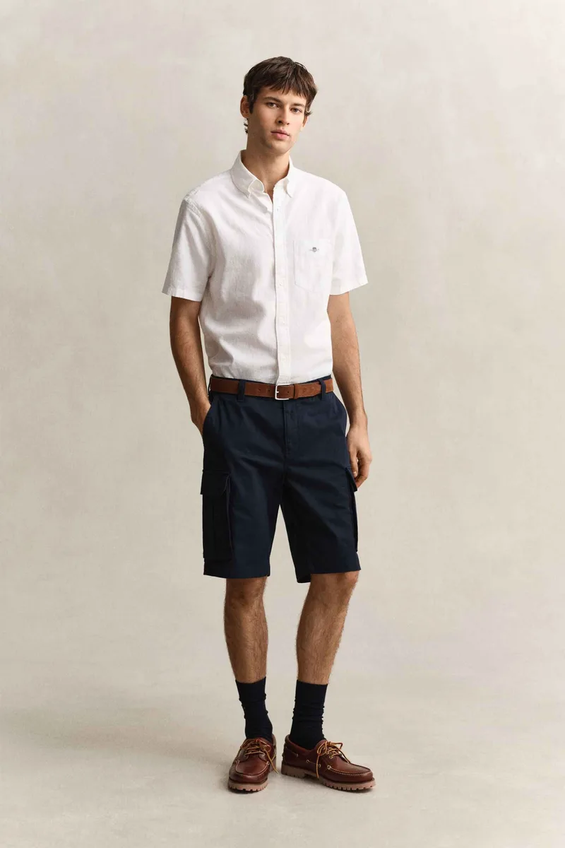 Gant ανδρική βερμούδα cargo Regular Fit - 205630 Μπλε Σκούρο