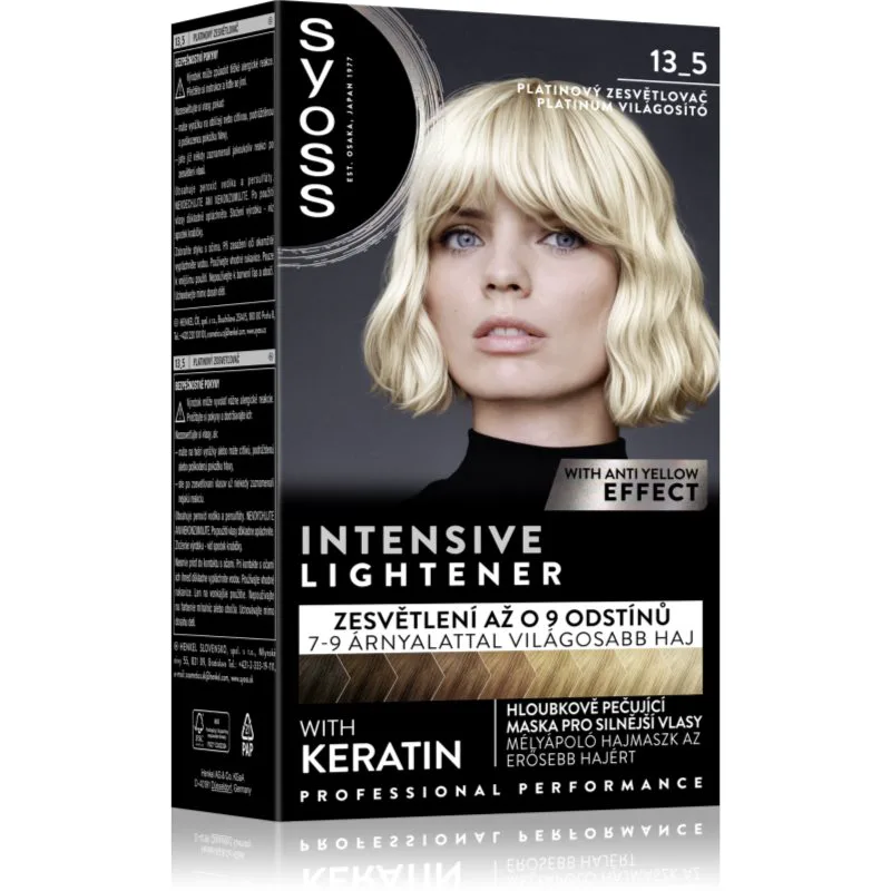 Syoss Intensive Lightener αποχρωματιστής για ξάνοιγμα των μαλλιών απόχρωση 13_5 Platinum Lightener 1 τμχ