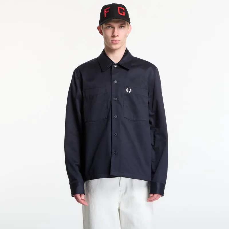 Μπουφάν Fred Perry Twill Overshirt Navy L