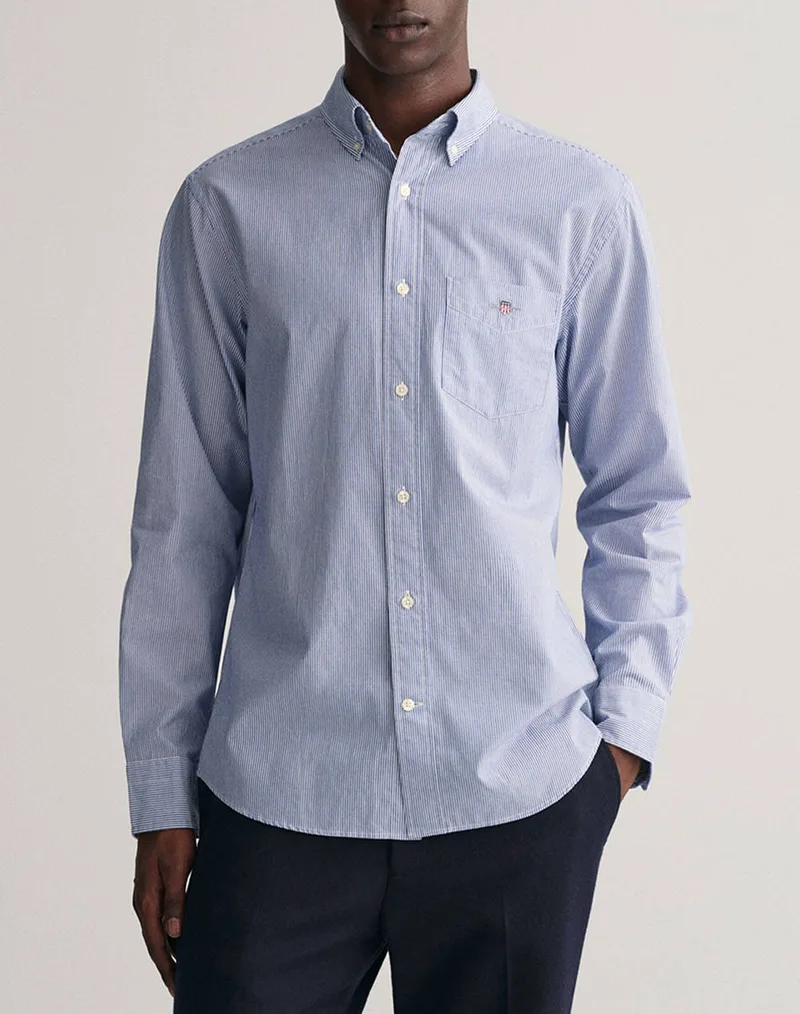 GANT ΥΠΟΚΑΜΙΣΟ ΜΜ REG POPLIN BANKER SHIRT 3G3000140-436 Blue