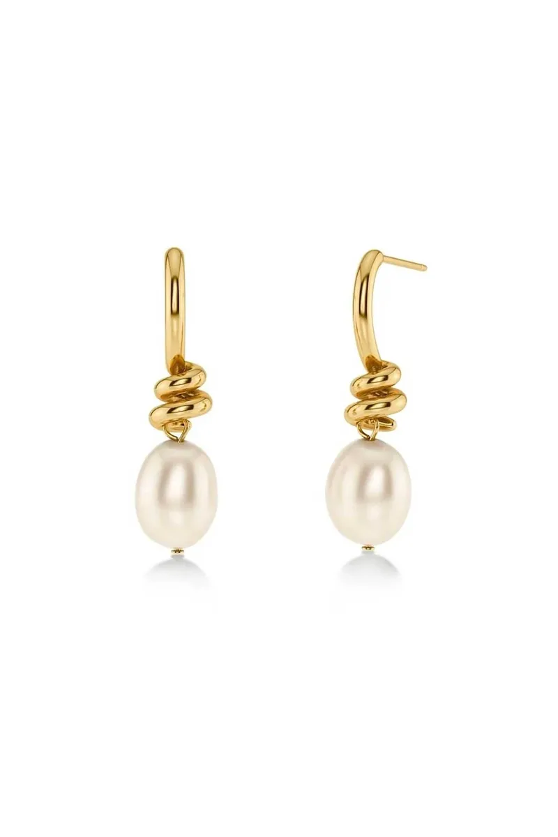 EDBLAD γυναικεία σκουλαρίκια "Swivel Pearl Χρυσό S" - 130332