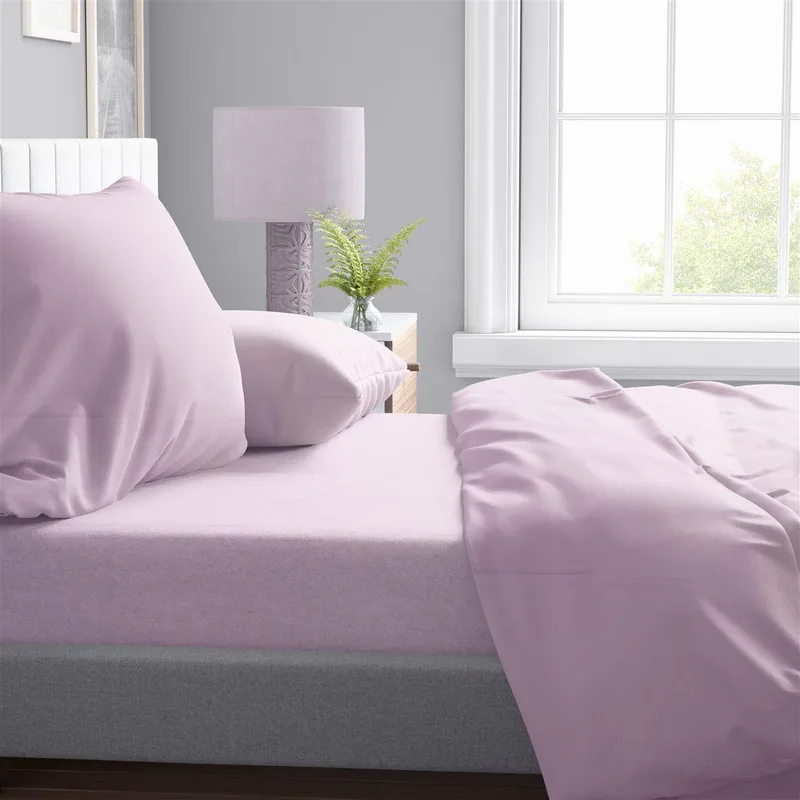 Σεντόνι Υπέρδιπλο Dimcol Solid 506 220x240 Light Purple