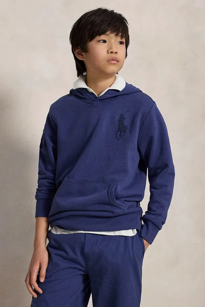 Polo Ralph Lauren Μπλούζα με κουκούλα παιδική με βαμβάκι