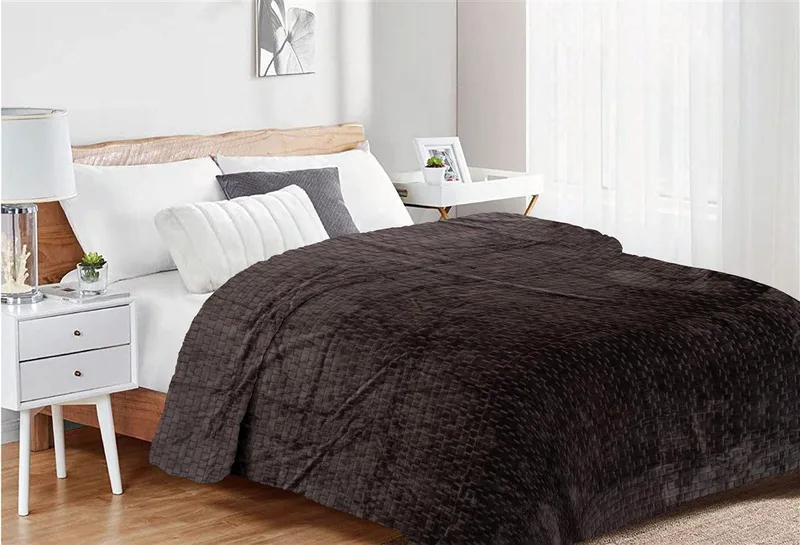 Κουβέρτα Coral Fleece Μονή 160x220εκ. Brick 08 Grey-Black DimCol 33482506006 (Ύφασμα: Polyester, Χρώμα: Μαύρο, Μέγεθος: Μονά) - DimCol - 33482506006