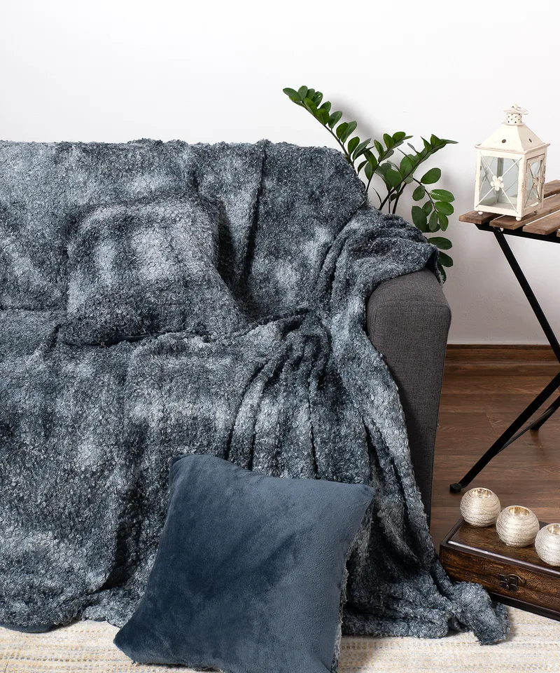 Ριχτάρι γούνινο διθέσιου (180Χ250) ASTRAKAN GREY, SILK FASHION
