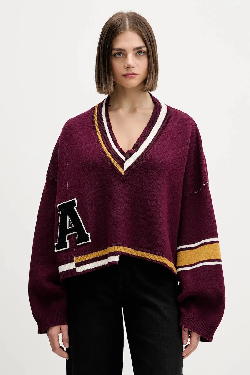 Μάλλινο πουλόβερ AMBUSH Damaged Rib V Neck Sweater